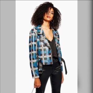 Topshop genuine leather jacket size 8 size 10